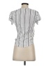Sim & Sam 100% Rayon Stripes Gray Short Sleeve Blouse Size S - photo 2