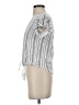 Sim & Sam 100% Rayon Stripes Gray Short Sleeve Blouse Size S - photo 5