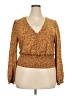 Find Me 100% Polyester Gold Brown Long Sleeve Blouse Size XXXL - photo 1
