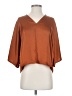 The Reset 100% Polyester Brown 3/4 Sleeve Blouse Size XS - photo 1