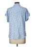 Alexander Jordan 100% Rayon Polka Dots Blue Short Sleeve Blouse Size L - photo 2