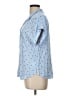 Alexander Jordan 100% Rayon Polka Dots Blue Short Sleeve Blouse Size L - photo 5