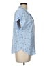 Alexander Jordan 100% Rayon Polka Dots Blue Short Sleeve Blouse Size L - photo 4