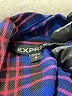 Express 100% Rayon Plaid Blue Long Sleeve Button-Down Shirt Size S - photo 7