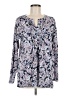 J.Jill Floral Blue Long Sleeve Blouse Size M - photo 1