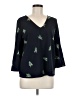 Ann Taylor Blue 3/4 Sleeve Blouse Size M - photo 1