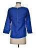 J.Crew 100% Linen Blue 3/4 Sleeve Blouse Size 00 - photo 2