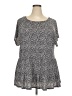 Vince Camuto Silver Gray Short Sleeve Blouse Size 2X - photo 1