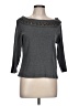 Rafaella 100% Cotton Gray 3/4 Sleeve Top Size L - photo 1