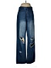 Boohoo 100% Cotton Graphic Blue Jeans Size 8 - photo 1