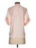 Koch 100% Polyester Checkered-gingham Color Block Graphic Plaid Pink Short Sleeve Blouse Size XS - photo 2