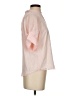 Koch 100% Polyester Checkered-gingham Color Block Graphic Plaid Pink Short Sleeve Blouse Size XS - photo 4