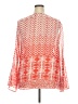 Umgee Chevron-herringbone Orange Long Sleeve Blouse Size XXL - photo 2