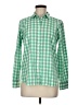 Unbranded Checkered-gingham Green Long Sleeve Button-Down Shirt Size M (estimated) - photo 1