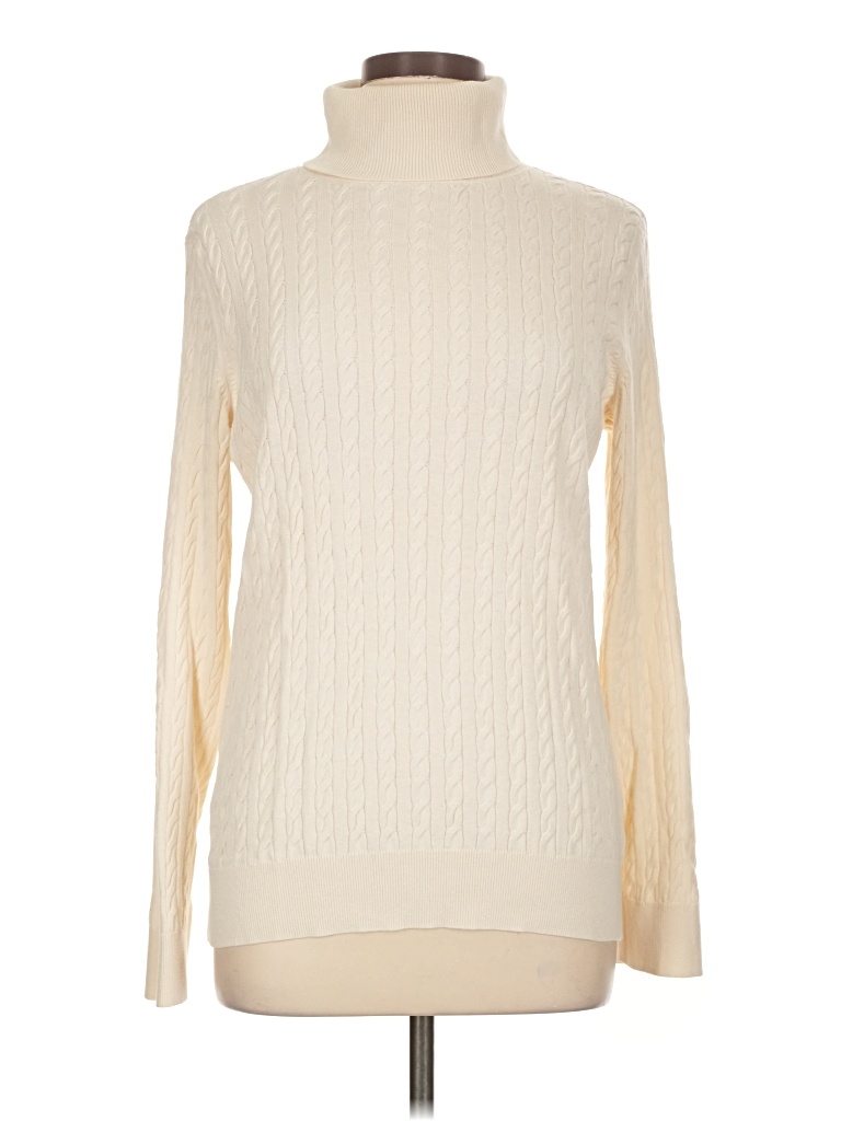 Pre-owned Talbots Turtleneck Sweater In Ivory