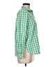 Unbranded Checkered-gingham Green Long Sleeve Button-Down Shirt Size M (estimated) - photo 4