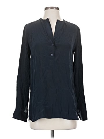 Vince. Long Sleeve Silk Top (view 1)