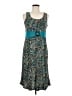 Perceptions Paisley Teal Casual Dress Size M - photo 1