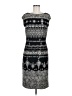 Max Studio 100% Polyester Graphic Gray Casual Dress Size M - photo 1