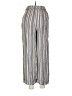Lola P. 100% Rayon Stripes Silver Casual Pants Size S - photo 2