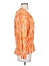 Faded Glory 100% Rayon Orange Long Sleeve Blouse Size S - photo 4