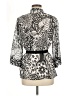 Alfred Dunner 100% Polyester Animal Print Silver 3/4 Sleeve Blouse Size 10 (petite) - photo 2