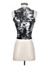Just Polly Silver Sleeveless T-Shirt Size S - photo 2