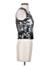 Just Polly Silver Sleeveless T-Shirt Size S - photo 4