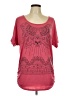 Agenda Pink Short Sleeve Top Size L - photo 1