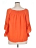 Unique Spectrum 100% Polyester Orange 3/4 Sleeve Blouse Size XL - photo 2