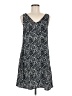 Nomadic Traders 100% Rayon Graphic Black Casual Dress Size M - photo 1