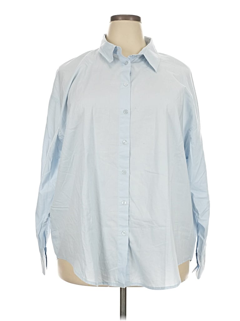 Pre-owned 32 Degrees Long Sleeve Button Down Shirt In Blue