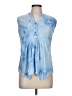 New Directions Blue Sleeveless T-Shirt Size L (petite) - photo 1
