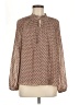 Les Serein 100% Polyester Polka Dots Brown Long Sleeve Blouse Size M - photo 1