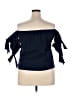 Milly Blue 3/4 Sleeve Blouse Size L - photo 2