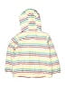 Baby Gap 100% Polyester Stripes White Green Raincoat Size 4 - photo 2
