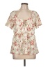 Torrid Ivory Short Sleeve Blouse Size Lg Plus (0) - photo 1