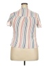 Torrid 100% Rayon Stripes Ivory Short Sleeve Blouse Size 2X Plus (2) - photo 2