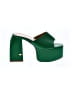 Azalea Wang Color Block Green Sandals Size 7 - photo 1