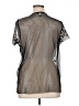 Torrid 100% Nylon Silver Short Sleeve Blouse Size 1X Plus (1) - photo 2