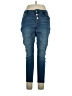 Tahari Solid Blue Jeans Size 14 - photo 1