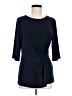 DKNY 100% Polyester Blue 3/4 Sleeve Top Size M - photo 1