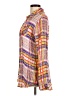 CAbi 100% Rayon Plaid Orange Long Sleeve Button-Down Shirt Size M - photo 5