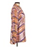 CAbi 100% Rayon Plaid Orange Long Sleeve Button-Down Shirt Size M - photo 4