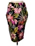 Thalia Sodi Tropical Black Casual Skirt Size L - photo 1