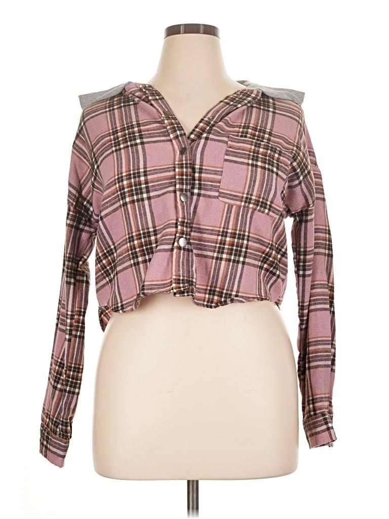 Pre-owned Ultra Flirt Long Sleeve Blouse In Pink
