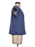 Three Dots 100% Cotton Blue Short Sleeve Top Size S - photo 4