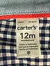 Carter's 100% Cotton Checkered-gingham Teal Long Sleeve Onesie 9-12 MO / 12 MO - photo 3