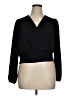 Lane Bryant Black Long Sleeve Blouse Size 14 - photo 1