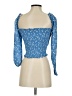 Reformation 100% Viscose Blue 3/4 Sleeve Blouse Size XS - photo 2